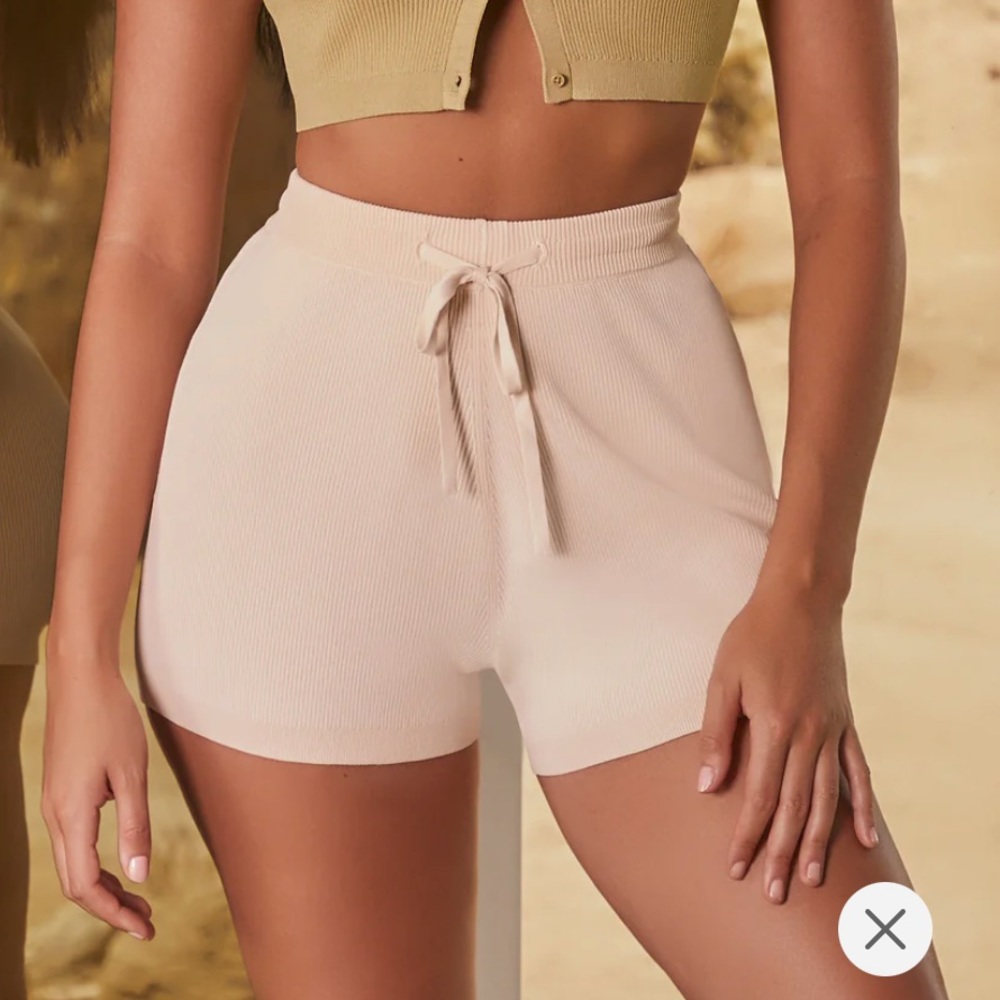 oh Polly ribbed mini shorts